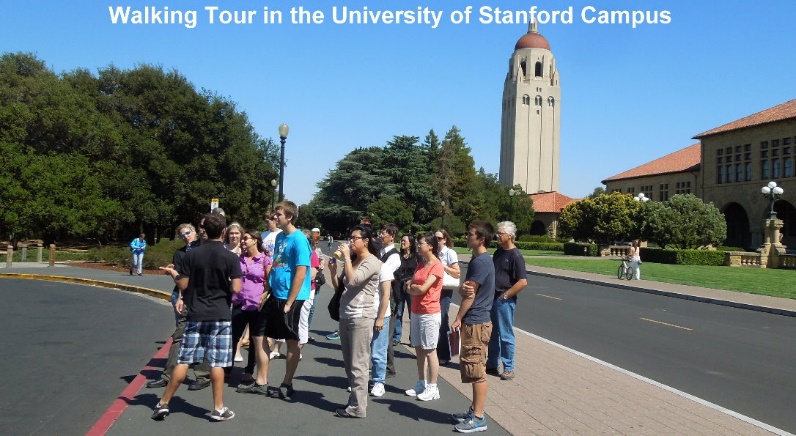 Walking Tour in the University of Stanford Campus